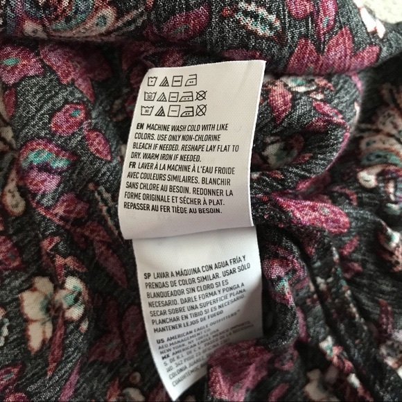 American Eagle AEO Women’s Cutout Tassel Floral Bell Sleeve Babydoll Dress Large - Picture 3 of 9